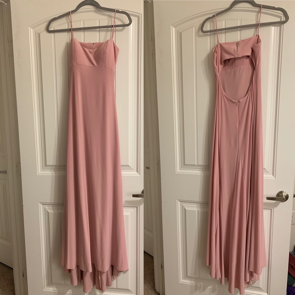 Pale pink dress, prom/bridesmaid dress.